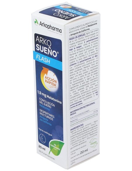 Arkorelax Sueño Flash Spray Sublingual 20Ml. de Arkopharma