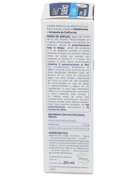 Arkorelax Sueño Flash Spray Sublingual 20Ml. de Arkopharma