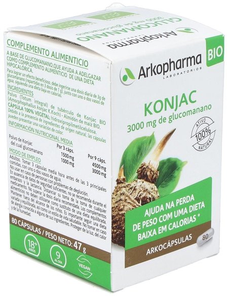 Glucomanano 80Arkocapsulas. Bio de Arkopharma