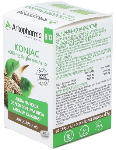 Glucomanano 80Arkocapsulas. Bio de Arkopharma