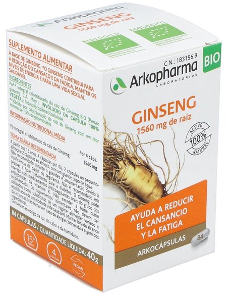 Ginseng 84Arkocapsulas. Bio de Arkopharma