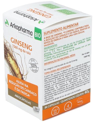 Ginseng 84Arkocapsulas. Bio de Arkopharma
