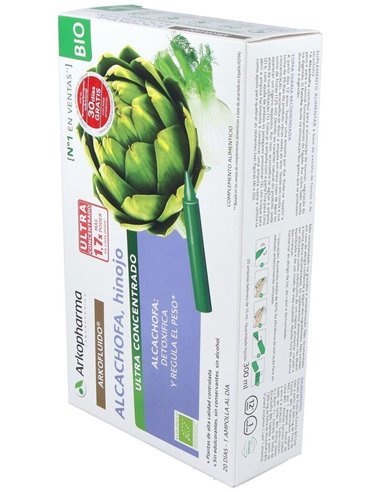 Arkofluido Alcachofa+Hinojo 20Amp. Bio de Arkopharma