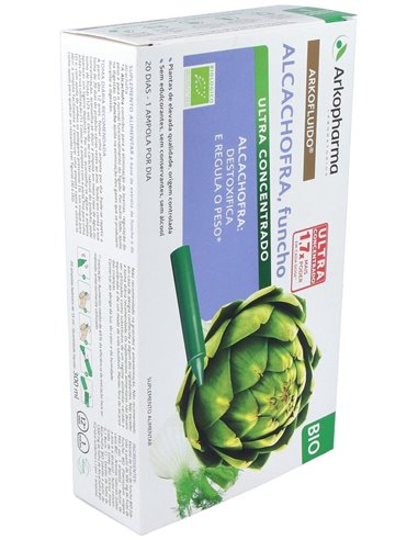 Arkofluido Alcachofa+Hinojo 20Amp. Bio de Arkopharma