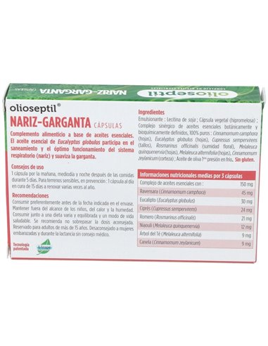 Olioseptil Sinus 15Cap. de Ineldea