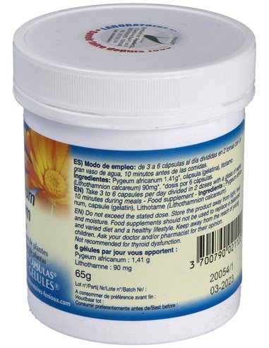 Litho Pygeum Africanum 250Mg. 200Cap. de Fenioux
