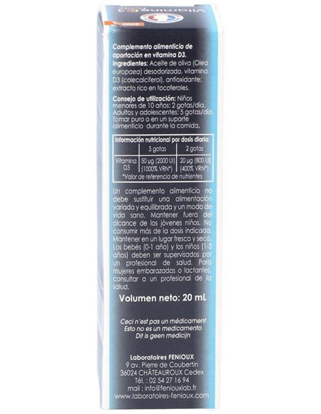 Vitamina D3 2000Ui 20Ml. de Fenioux