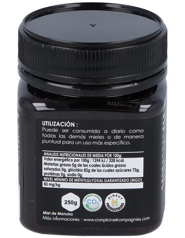 Miel De Manuka Iaa5+ 250Gr. de Comptoirs & Compagnies
