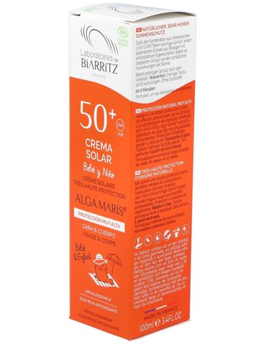 Crema Solar Niños Spf50+ 100Ml. Bio de Alga Maris - Lab. Biarritz