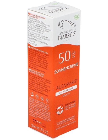 Crema Solar Facial Spf50 50Ml. Bio de Alga Maris - Lab. Biarritz