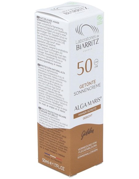 Crema Facial Color Dorado Spf50 50Ml. de Alga Maris - Lab. Biarritz