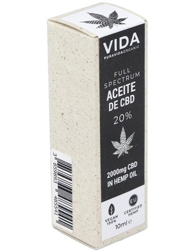 Cbd Oil Full Spectrum 20% 2000Mg. 10Ml. de Puravida Organic