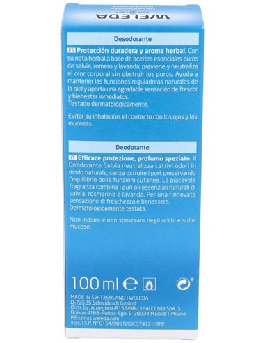 Desodorante Esencias Vegetales (Salvia) 100 Ml de Weleda