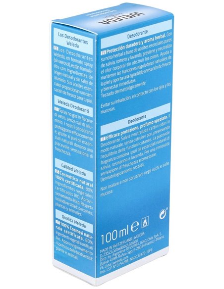 Desodorante Esencias Vegetales (Salvia) 100 Ml de Weleda