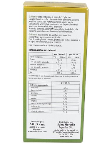 Gallexier Hepatico 250Ml Salus de Salus
