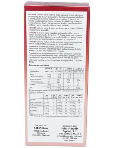 Floravital Hierro 250Ml de Salus