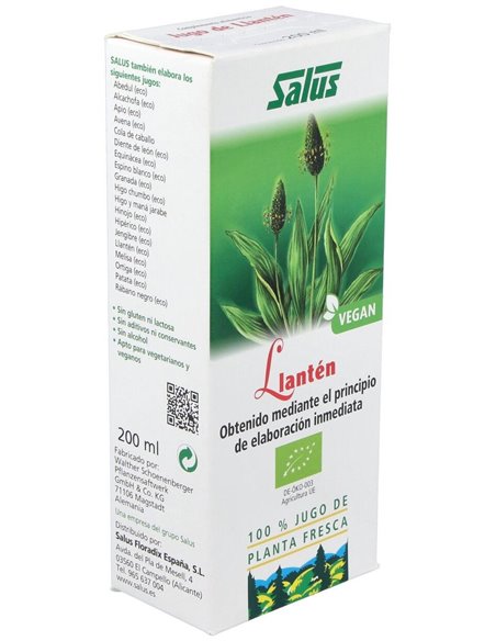 Jugo De Llanten 200Ml. Schoenenberger de Salus