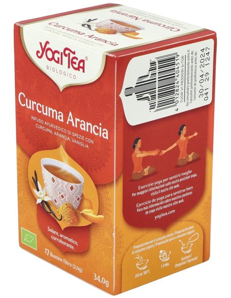 Yogi Tea Cúrcuma Naranja 17 X 2 G de Yogi Tea