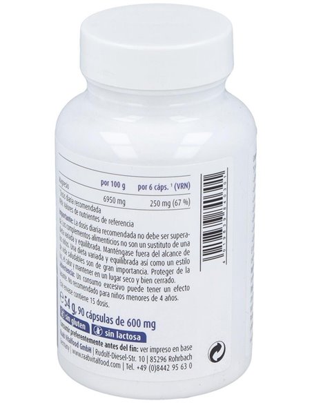 Magnesio citrato, 90 cápsulas de Raab Vitalfood