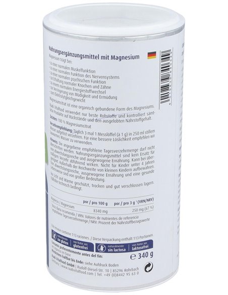 Citrato De Magnesio Polvo 340Gr. Sg Vegan de Raab Vitalfood