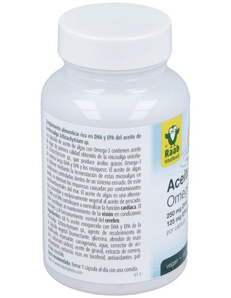 Aceite De Alga Omega 3 1183Mg 30Cap. Sg Vegan de Raab Vitalfood