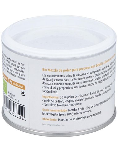 Golden Latte Bebida De Curcuma En Polvo 70Gr. Bio de Raab Vitalfood