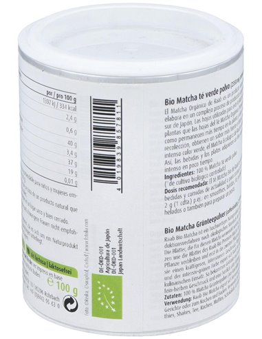 Matcha Te Verde Basic Polvo 100Gr. Bio Sg Vegan de Raab Vitalfood