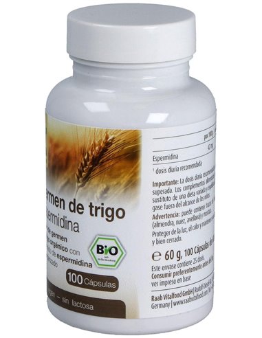 Espermidina Germen De Trigo 600Mg 100Cap Bio Vegan de Raab Vitalfood
