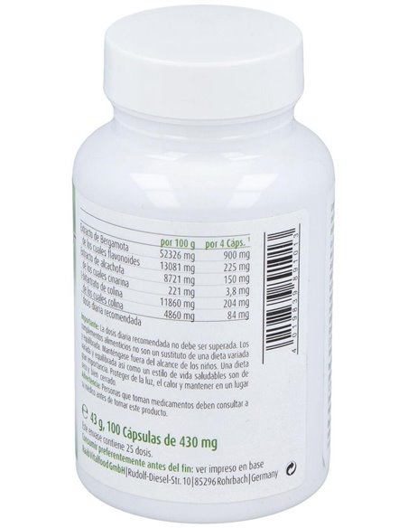Bergamota-Alcachofa 100Cap. Sg Vegan de Raab Vitalfood