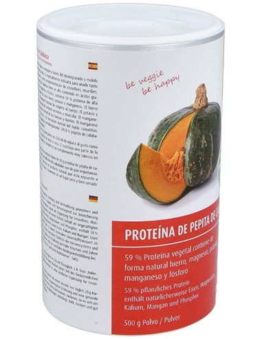 Proteína Pipa de calabaza polvo bio, bote 500g de Raab Vitalfood