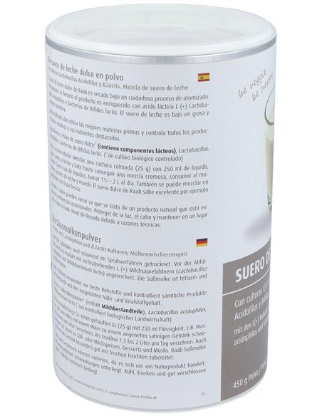 Suero de leche natural, 450gr de Raab Vitalfood