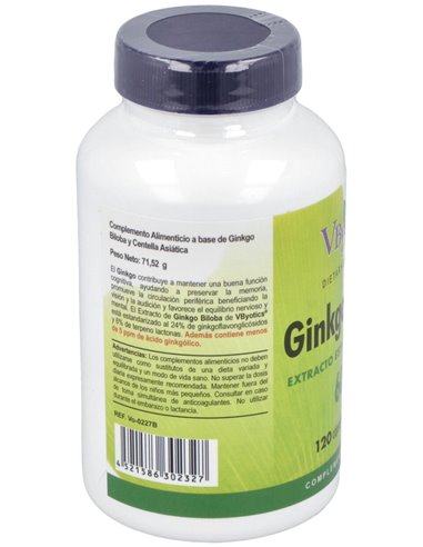 Ginkgo Biloba 60Mg. 120Cap. de Vbyotics