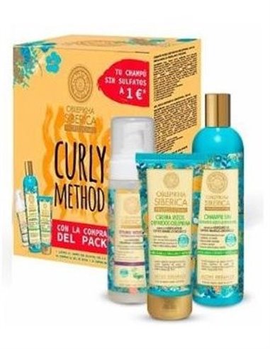 Set Curly Oblepikha Champu+Gel Rizos+Espuma de Natura Siberica