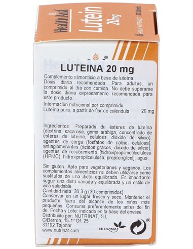 Luteína 20 Mg 30 Comp de Health Aid