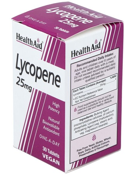 Licopeno 25 Mg 30 Comp de Health Aid