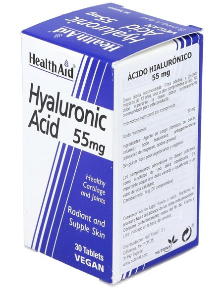 Ácido Hialurónico 55 Mg 30 Comp de Health Aid