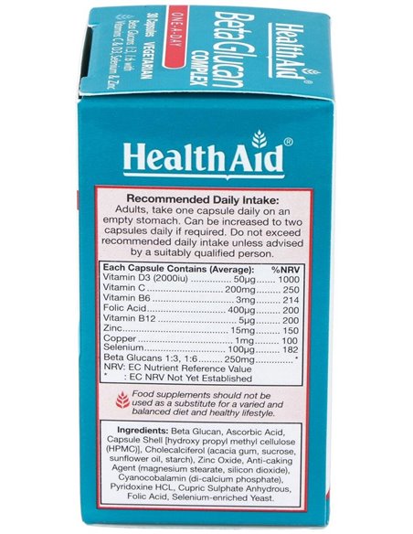 Betaglucan Complex            30 Cáps de Health Aid