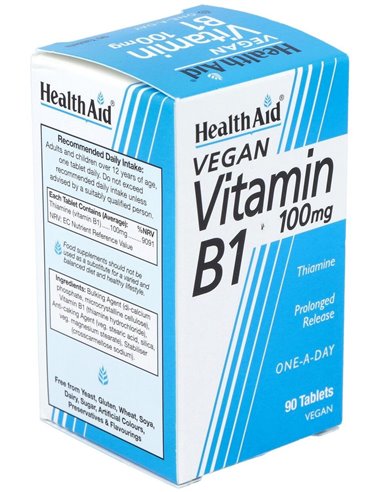 Vitamina B1 (Tiamina) 100 Mg 90 Comp de Health Aid