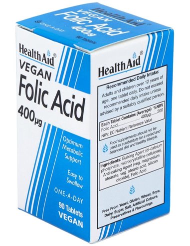 Acido Folico 90Comp. Health Aid de Health Aid