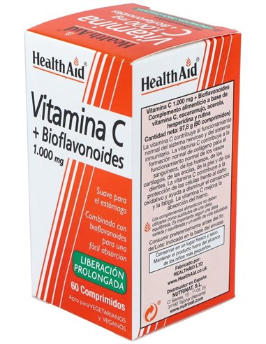Vit C + Bioflavonoides 60Comp. Health Aid de Health Aid