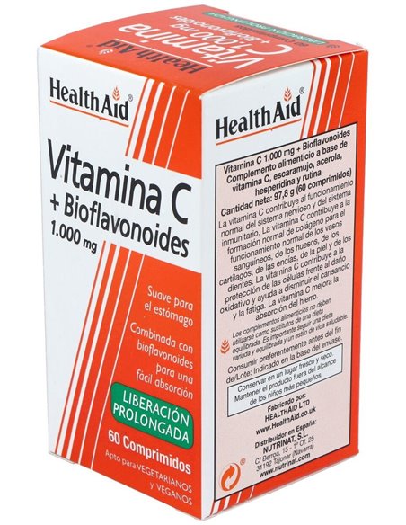 Vit C + Bioflavonoides 60Comp. Health Aid de Health Aid
