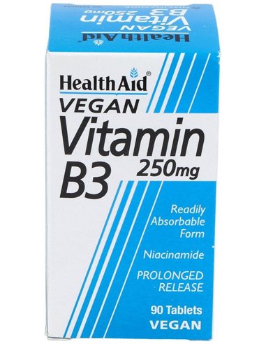 Vit B3 Niacinamida 90Comp. Health Aid de Health Aid