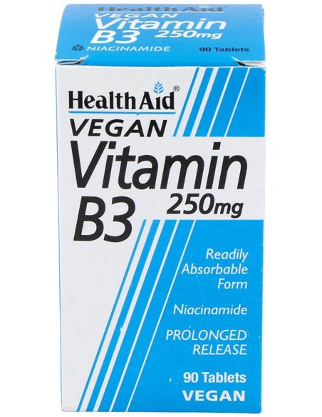 Vit B3 Niacinamida 90Comp. Health Aid de Health Aid