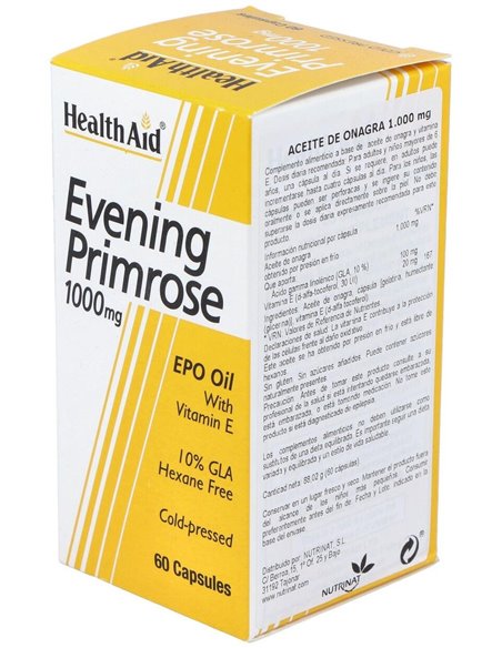 Aceite De Onagra 1.000Mg. 60Cap. Health Aid de Health Aid