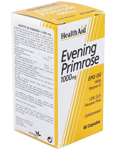 Aceite De Onagra 1.000Mg. 60Cap. Health Aid de Health Aid