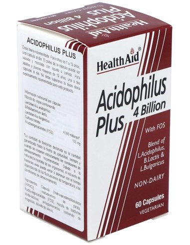 Acidophilus Plus (4.000 Millones) 60 Vcáps de Health Aid