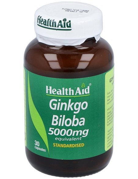 Ginkgo (Ginkgo Biloba) 5.000 Mg 30 Cáps de Health Aid