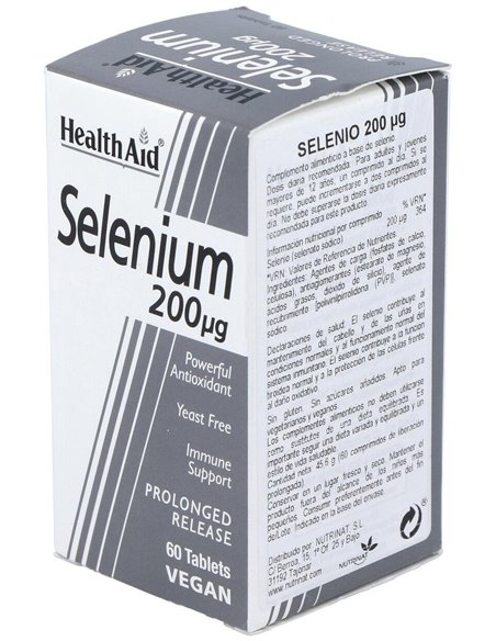 Selenium 200Mcg. 60Comp. Health Aid de Health Aid