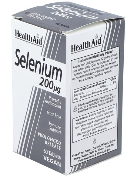 Selenium 200Mcg. 60Comp. Health Aid de Health Aid
