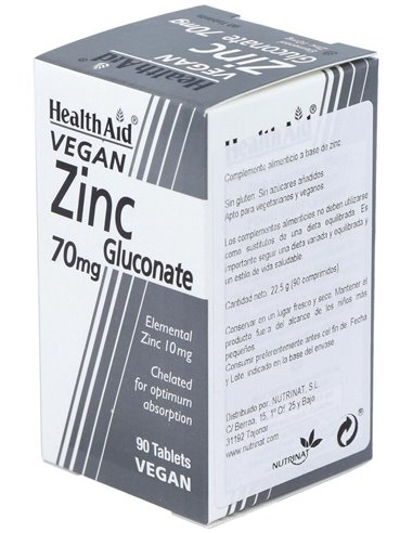 Gluconato De Zinc 70 Mg 90 Comp de Health Aid